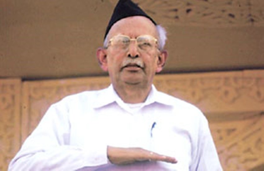 आरएसएस के पूर्व सरसंघचालक केएस. सुदर्शन। (इंडियन एक्सप्रेस आर्काइव)