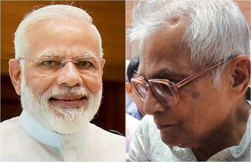 नरेंद्र मोदी और जॉर्ज फर्नांडीज।
