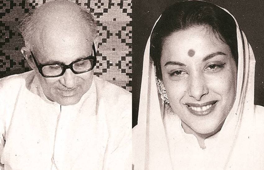 फिल्म आवारा’ के लेखक ख्वाजा अहमद अब्बास और एक्ट्रेस नरगिस।