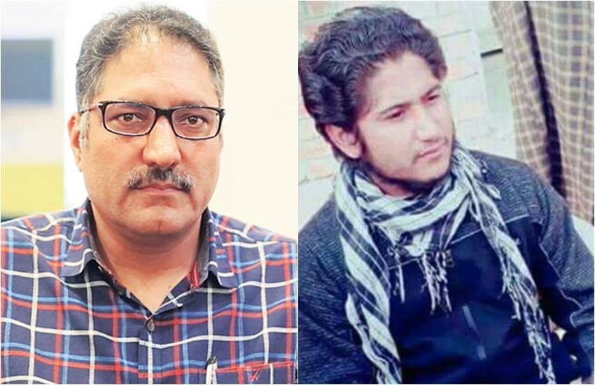 'राइजिंग कश्‍मीर' के संपादक शुजात बुखारी और लश्‍कर आतंकी नावेद जट। (फाइल फोटो)