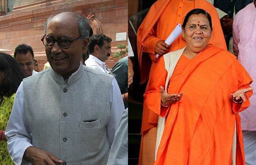 Uma Bharti and Digvijaya Singh