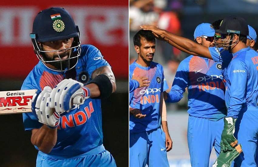 विराट कोहली और भारतीय टीम। 