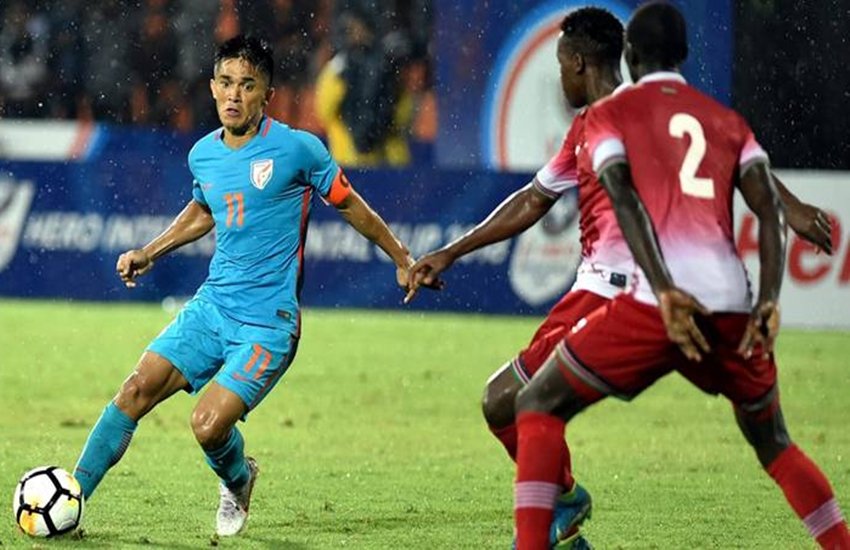 India vs Kenya Football, Intercontinental Cup 2018 Final: गोल करने में सुनील छेत्री तीसरे नंबर पर काबिज हैं।