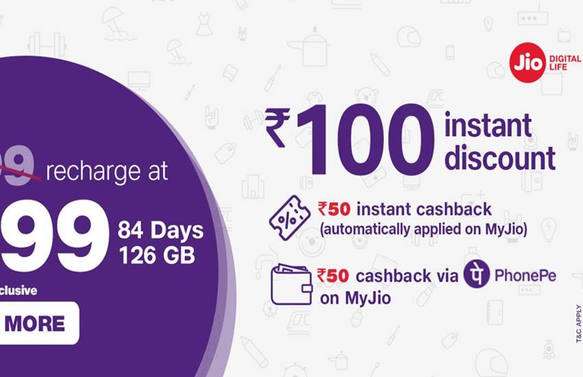 JIO rs. 299 Offer, JIO rs. 399 Offer, jio Holiday Hungama offer, jio 1.5GB data, jio unlimited, jio unlimited calling, jio rs. 100 plan,