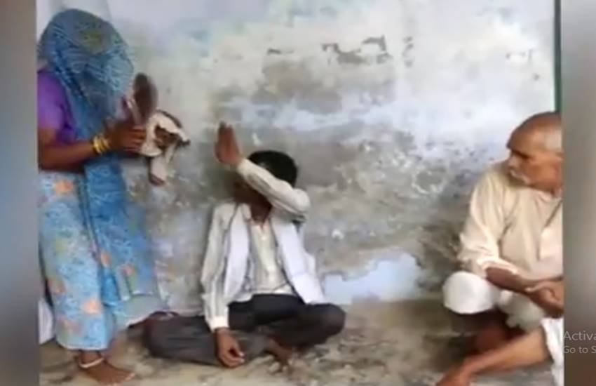 सोशल मीडिया पर वायरल हो रहे वीडियो से लिया गया स्क्रीनशॉट।