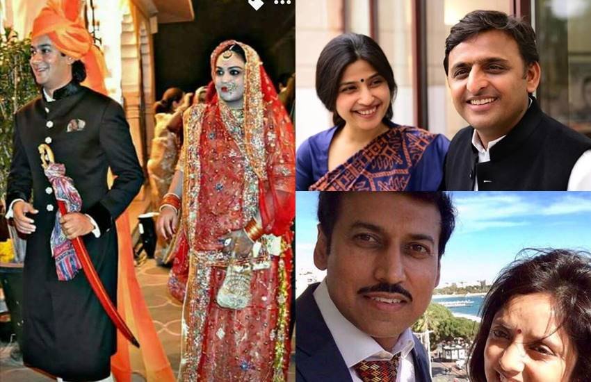 Jaiveer Shergill-divayata, devendra fadnavis- : Amruta Fadnavis Fadnavis,sachin pilot with sara pilot, Major Rajyavardhan Singh Rathore, Indian Youth Politician Education