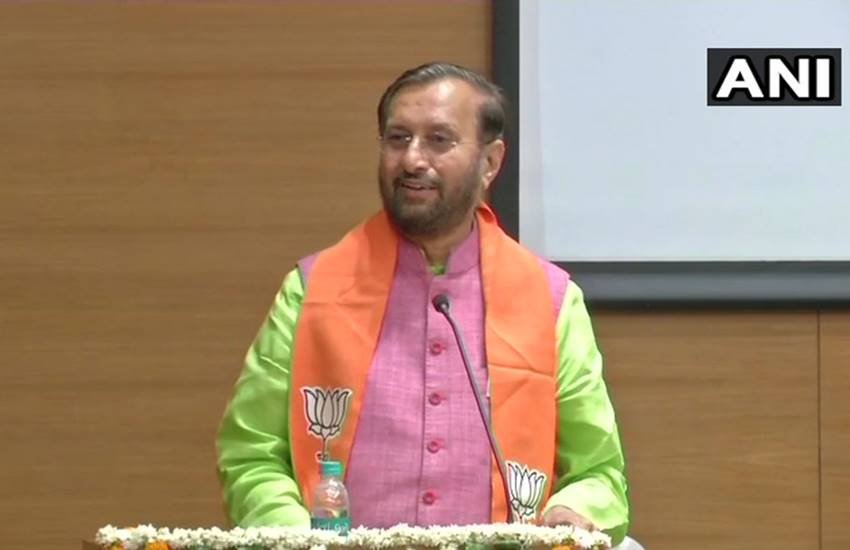 मानव संसाधन विकास मंत्री प्रकाश जावड़ेकर। (फोटो- एएनआई)
