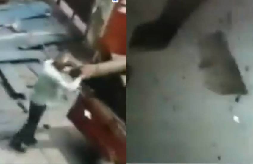 हादसे के सीसीटीवी फुटेज से लिए गए स्क्रीनशॉट्स।