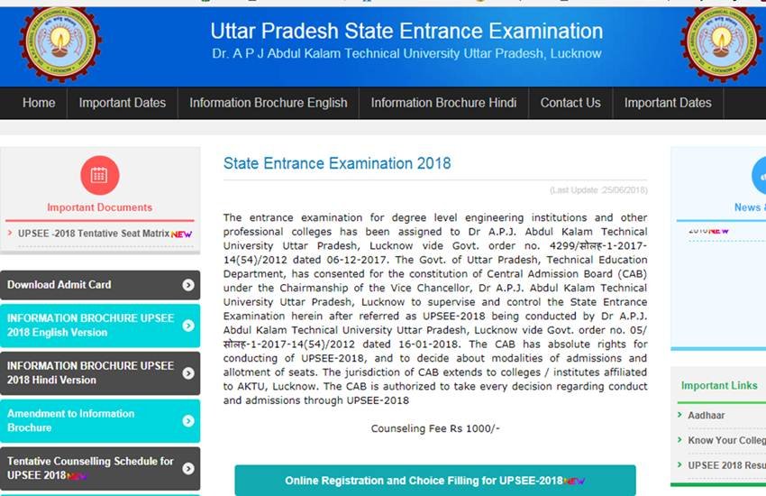 UPSEE क्वॉलिफाई करने वाले स्टूडेंट्स राज्य के विभिन्न इंजीनियरिंग कॉलेजों में दाखिले के पात्र होते हैं। UPSEE क्वॉलिफाई करने वाले स्टूडेंट्स राज्य के विभिन्न इंजीनियरिंग कॉलेजों में दाखिले के पात्र होते हैं।