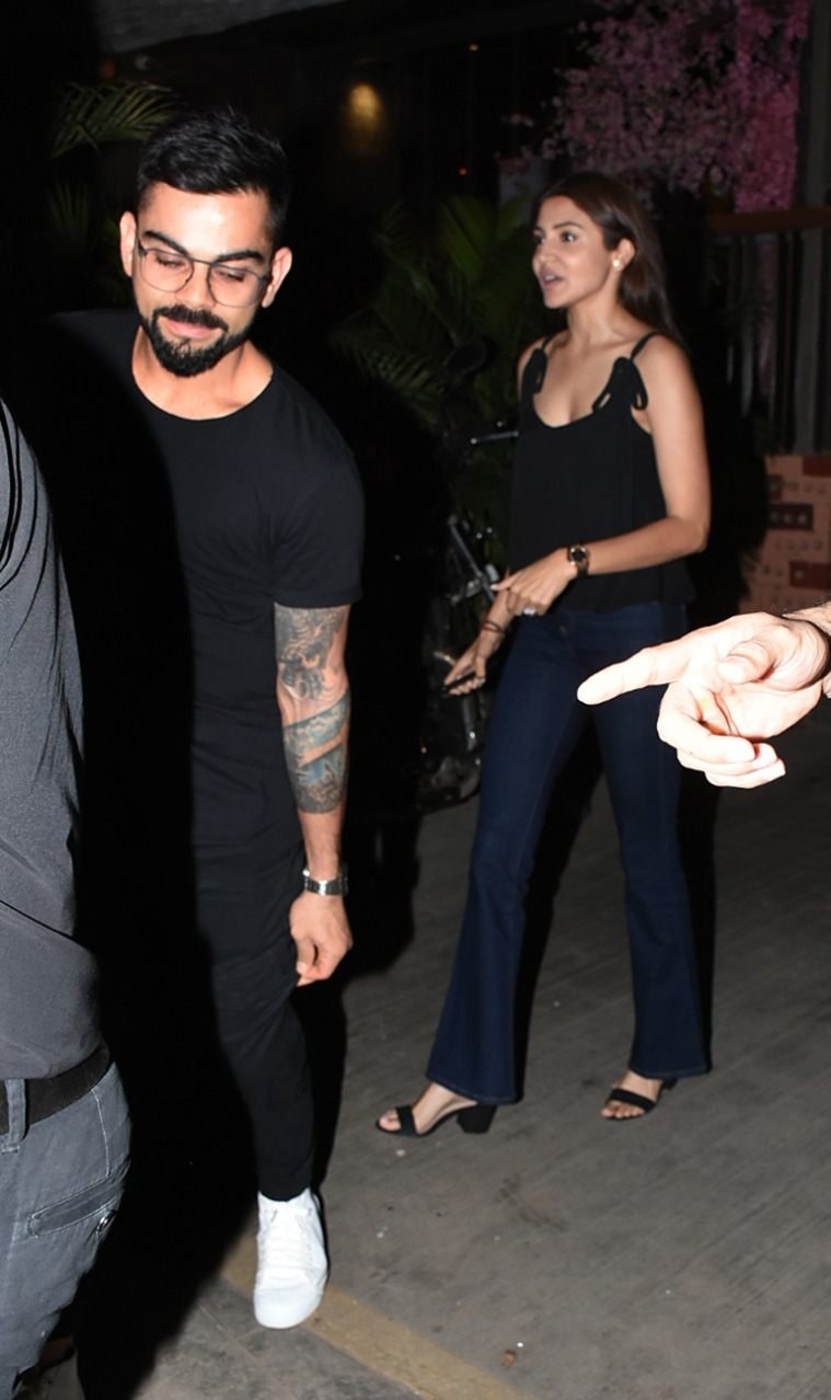 virat kohli, anushka sharma, virat anushka, anushka virat, anushka virat same clothes, anushka virat dinner, virat anushka dinner date, anushka virat photos, virushka, virat anushka photos, anushka sharma news, anushka sharma movies