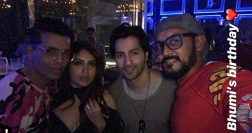 bhumi pednekar, bhumi pednekar birthday, bhumi pednekar party photos, varun dhawan, karan johar, bhumi pednekar age, bhumi pednekar films, bhumi pednekar photo, bhumi pednekar birthday party inside photos, bhumi pednekar birthday photos