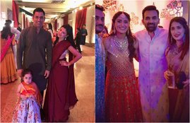 poorna patel wedding, bollywood celebs enjoying in poorna patel wedding, poorna patel wedding, cricket field stars in poorna patel wedding, celebs enjoying wedding season, pictures of shakshi dhoni, ms dhoni with ziva, zaheer sagrika ghatke, poorna patel wedding, ziva having fun in weddings, entertainment news, bollywood news, television news, entertainment news, bollywood news, television news