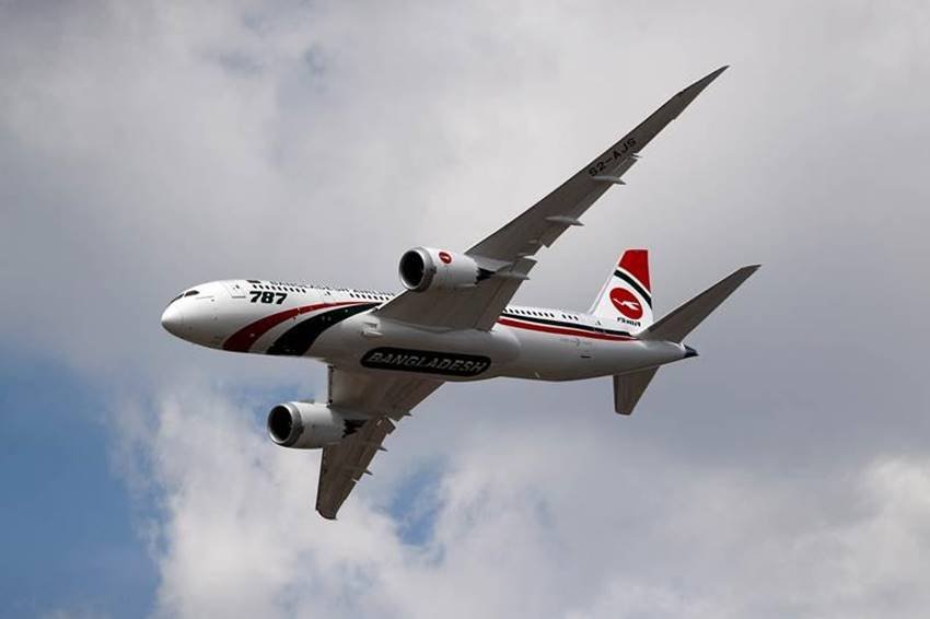 बीते मंगलवार को बोइंग 787 का डिस्पले रखा गया। (फोटो सोर्स- रॉयटर्स)