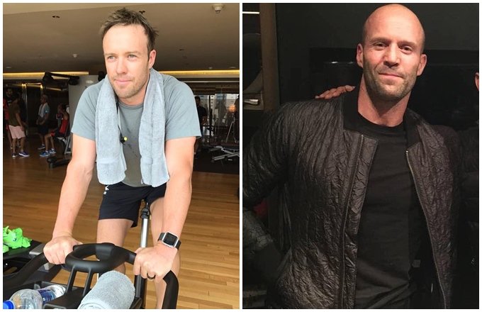 एबी डिविलियर्स और जैसन स्टेथम (इंस्टाग्राम/ jasonstatham/abdevilliers17)
