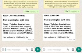 IRCTC Train Status, WhatsApp, Indian Railways, Live Train Status, Train timings, Train status, Indian Railways, Indian Railway Live Train Status, IRCTC Live Train Status, Train Status Live, Live Train running status, current train status, PNR Status