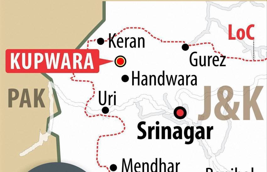 आतंकियों के छिपे होने की सूचना मिलने पर सुरक्षा बलों ने इलाके को घेर लिया। (Photo : PTI)