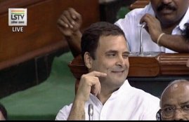 Rahul gandhi, Congress president Rahul gandhi, Rahul gandhi winks after hugging pm narendra modi, monsoon session, monsoon session 2018, parliament monsoon session 2018, monsoon session of parliament, no confidence motion, no confidence motion against nda, no confidence motion against nda government, nda, no confidence motion lok sabha, lok sabha monsoon session
