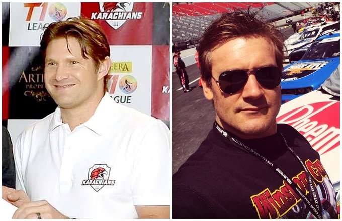 शेन वॉटसन और क्लाइव स्टैनडन (फोटो सोर्स- ट्विटर/@CliveStanden/@ShaneRWatson33)
