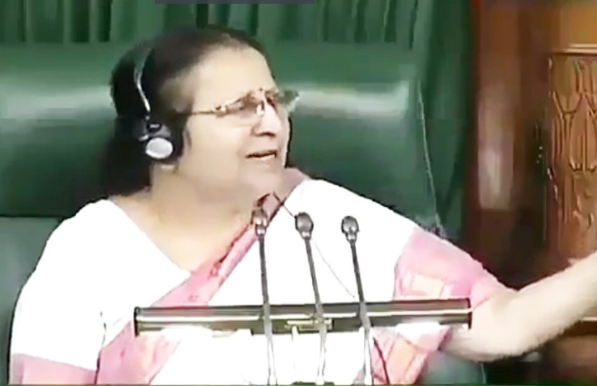 लोकसभा स्पीकर सुमित्रा महाजन (फोटो सोर्स- वीडियो स्क्रीनशॉट)