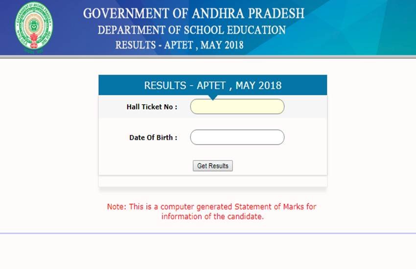 APTET 2018 Exam Results Declared: APTET 2018 परीक्षा 10 से 21 जून 2018 के बीच आयोजित हुई थी।