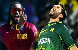 chris gayle vs shahid afridi