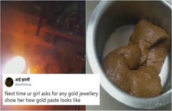 पुलिस ने एयरपोर्ट से पकड़ा पिघला हुआ सोना, तस्वीर देख लोग ले रहे मजे