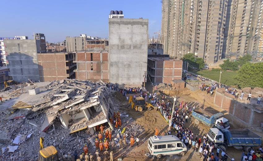 "noida building collapse pics, delhi building collapse, building collapse pictures, greater noida building collapse, delhi news,