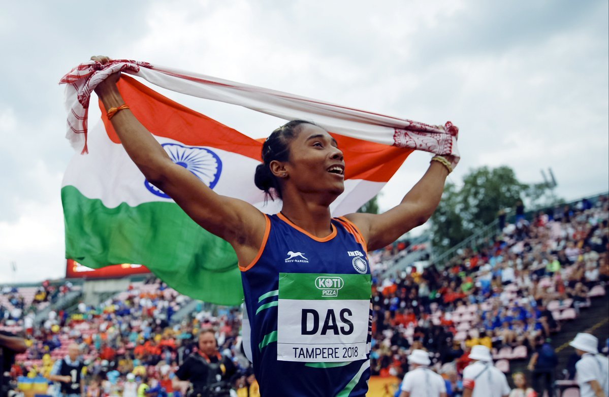 "hima das, hima das win, hima das gold medal, hima das gold medal for india, hima das track gold medal, hima das world u20 championships gold medal, hima das twitter reactions