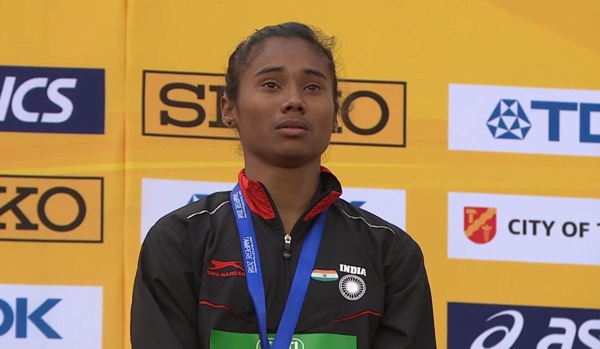 "hima das, hima das win, hima das gold medal, hima das gold medal for india, hima das track gold medal, hima das world u20 championships gold medal, hima das twitter reactions