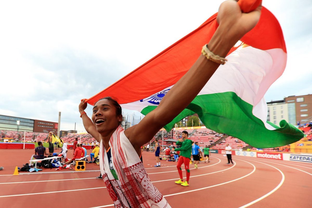 "hima das, hima das win, hima das gold medal, hima das gold medal for india, hima das track gold medal, hima das world u20 championships gold medal, hima das twitter reactions