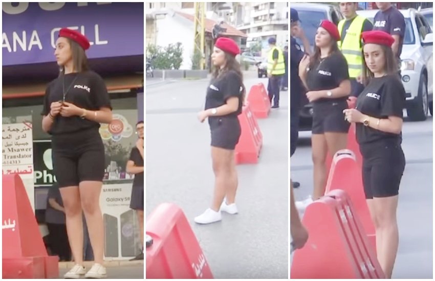 लेबनान में महिला पुलिस (फोटो सोर्स- वीडियो स्क्रीनशॉट) लेबनान में महिला पुलिस (फोटो सोर्स- वीडियो स्क्रीनशॉट)