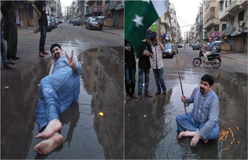 नाले के पानी में लेट कर वोट मांगते निर्दलीय प्रत्याशी अयाज मेमॉन मोतीवाला
फोटो सोर्स - फेसबुक नाले के पानी में लेट कर वोट मांगते निर्दलीय प्रत्याशी अयाज मेमॉन मोतीवाला
फोटो सोर्स - फेसबुक