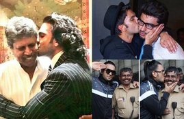 ranveer singh kiss to kapil dev, ranveer singh kiss to arjun kapoor, ranveer singh kiss to ranbir kapoor, ranveer singh kiss to kapil dev, ranveer singh kiss to sanjay leela bhanshali, ranveer singh kisses, ranveer singh birthday, international kissing day