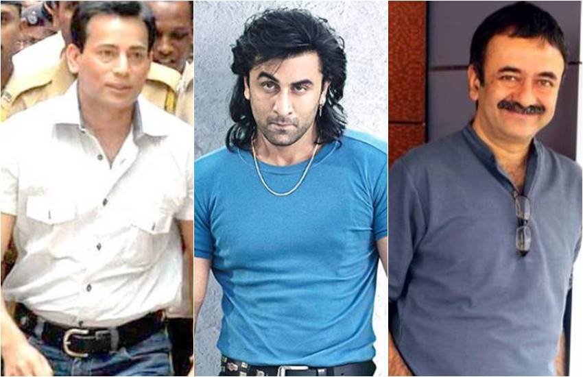 फिल्म संजू में रणबीर कपूर (बीच में)