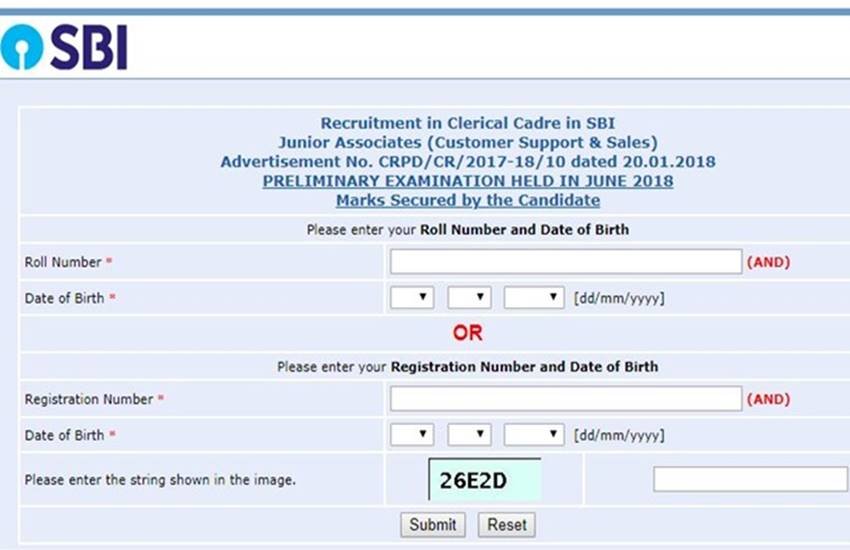 SBI Clerk prelims result 2018 को sbi.co.in/careers पर देख सकते हैं। 