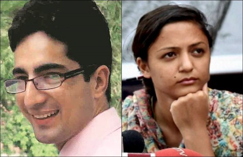 कश्मीर घाटी के पहले आईएएस टॉपर शाह फैसल और जेएनयू की छात्र नेता शेहला राशिद। (फोटो सोर्स: इंडियन एक्सप्रेस)