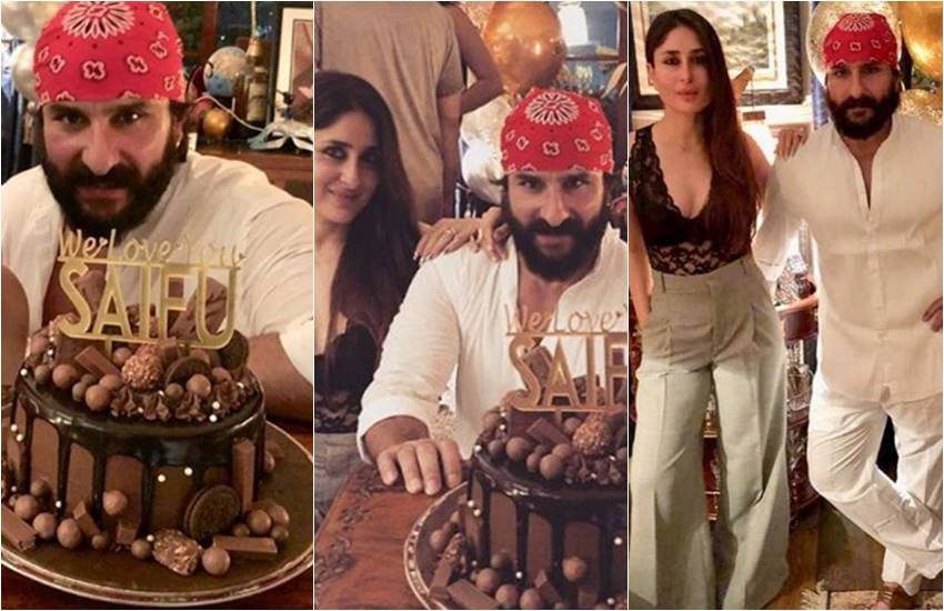 सैफ अली खान का जन्मदिन मनाते हुए करीना कपूर (फोटो सोर्स: करिश्मा कपूर इंस्टाग्राम)