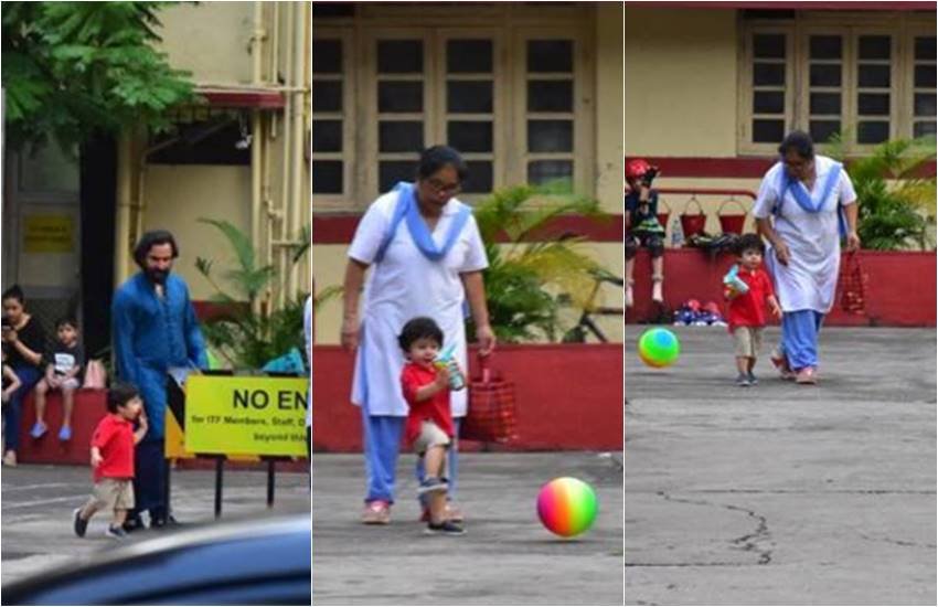PHOTOS of TAIMUR ALI khan, taimur ali khan with papa saif, saif ali khan son taimur, taimur pictures with father saif, saif ali khan with taimur, baby taimur playing with colorful football, entertainment news, entertainment news, bollywood news, television news, entertainment news, tv show news