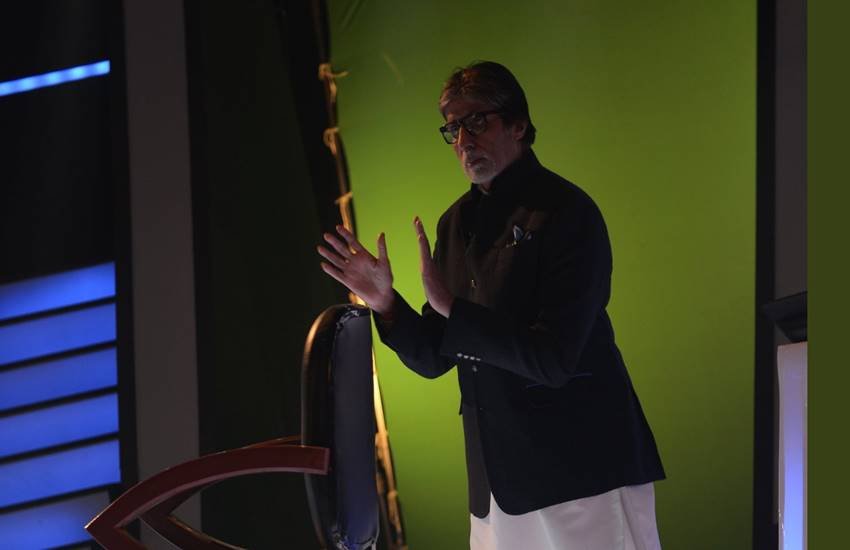 Kaun Banega Crorepati, kbc NEW SEASON, Amitabh bachchan met amitabh in the set of kbc, kbc set, amitabh new picture from kbc set, bigg b reacts on kbc set, entertainment news bollwywood news, television, entertainment news bollwywood news, television,entertainment news bollwywood news, television