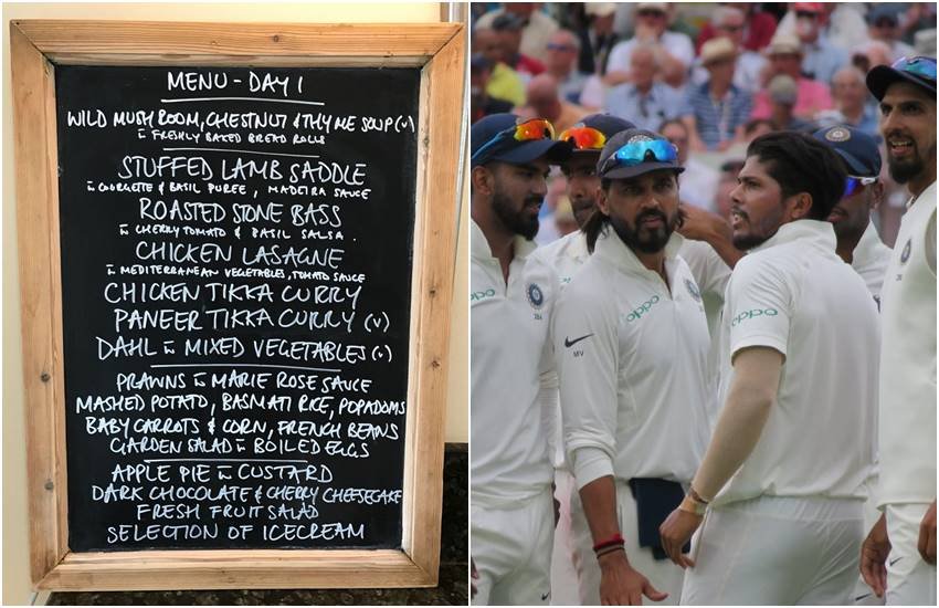 BCCI ने लॉर्ड्स में पहले दिन लंच का मेन्‍यू ट्विटर पर साझा किया। (Photo : BCCI/PTI)