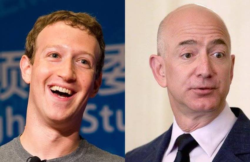 मार्क जकरबर्ग और जेफ बेजोज। (Image Source- facebook/ Mark Zuckerberg and Jeff P Bezos) मार्क जकरबर्ग और जेफ बेजोज। (Image Source- facebook/ Mark Zuckerberg and Jeff P Bezos)