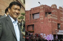 Northeast CM Protest in JNU, Northeast CM Protest, CM Protest, Jawaharlal Nehru University, JNU, Akhil Bhartiya Vidyarthi Parishad, ABVP, Campaign, Pema Khandu, Chief Minister, Arunachal Pradesh, Sarbananda Sonowal, CM, Assam, Biren Singh, CM, Manipur, Koyna Hostel, Mess, Program, JNU, New Delhi, State News, National News, India News, Hindi News