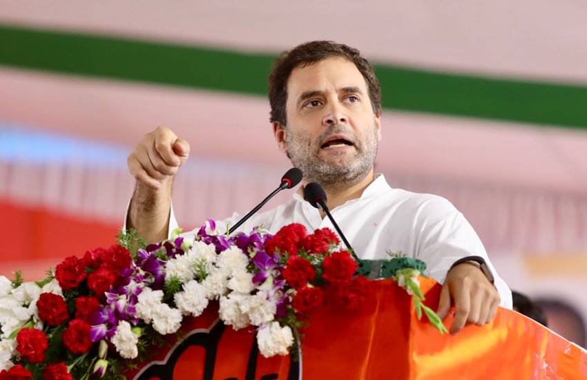 कर्नाटक के बीदर में भाषण देते कांग्रेस अध्‍यक्ष राहुल गांधी। (Photo : INCIndia/Twitter)