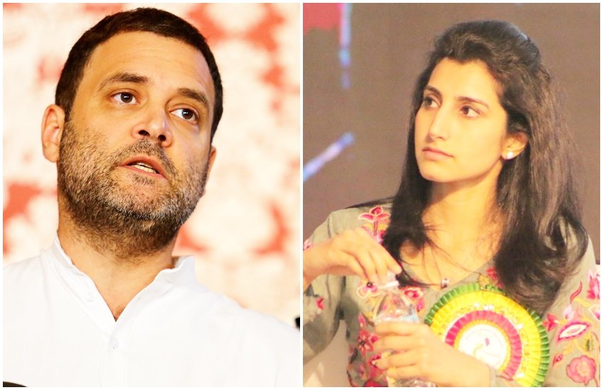 राहुल गांधी और नारा ब्रह्माणी (फोटो सोर्स- एक्सप्रेस आर्काइव फोटो, ट्विटर/@nwp2018)