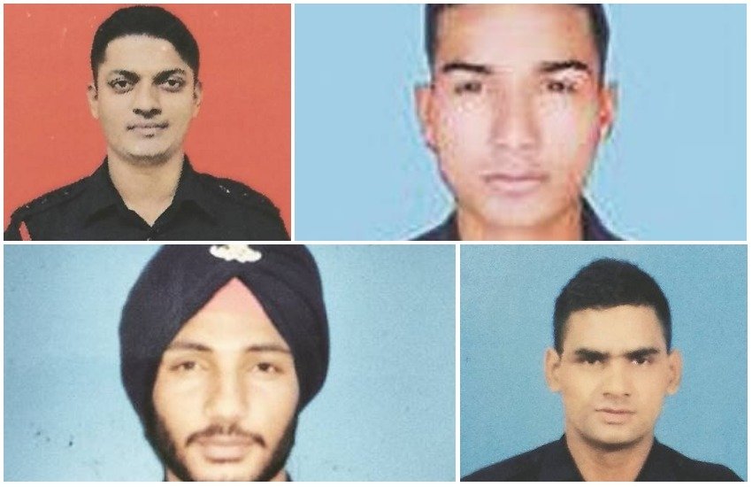 शहीदों की पहचान मेजर कौस्तुभ प्रकाश राणे, राइफलमैन मंदीप सिंह रावत, राइफलमैन हमीर सिंह और गनर विक्रमजीत सिंह के तौर पर की गई है। 