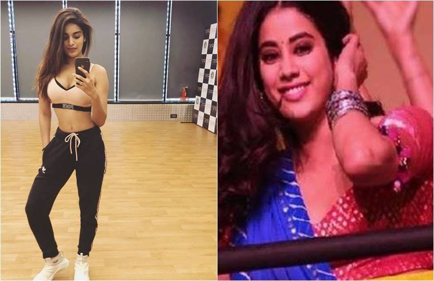 एक्ट्रेस निधि अग्रवाल और जाह्नवी कपूर (फोटोसोर्स:@nidhhiagerwal और फिल्म धड़क में जाह्नवी)