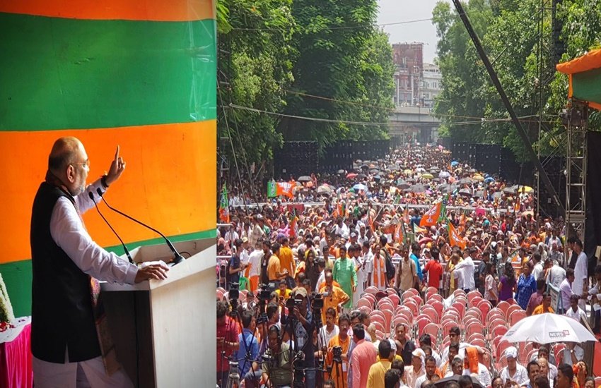 अमित शाह कोलकाता रैली (Photo source: Twitter/Kailash Vijayvargiya)
