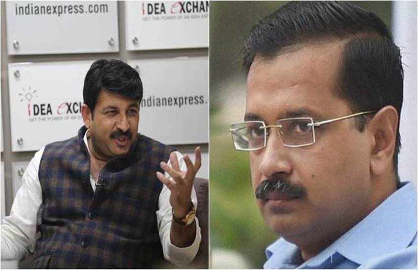 भाजपा के प्रदेश अध्यक्ष मनोज तिवारी और दिल्ली के सीएम अरविंद केजरीवाल की फाइल फोटो।