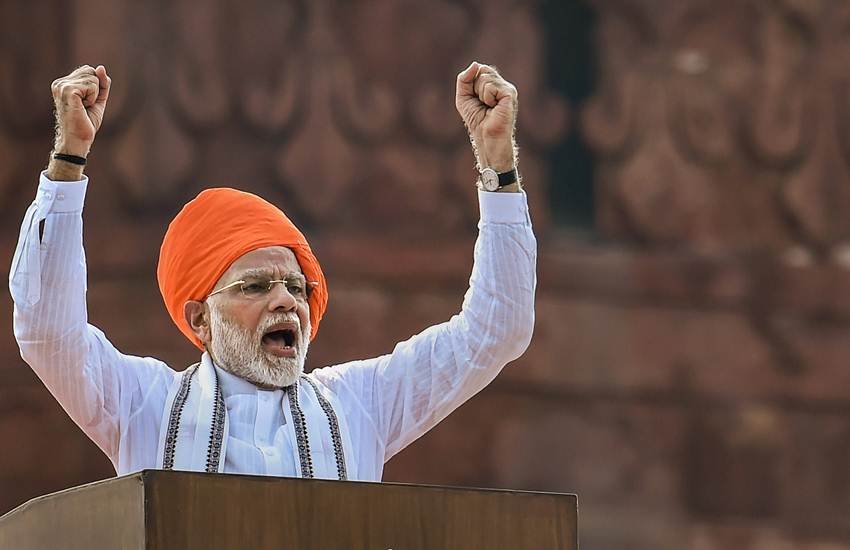 India Independence Day 2018 (भारत का स्वतंत्रता दिवस): पीएम नरेंद्र मोदी। (Source: PTI Photo)
