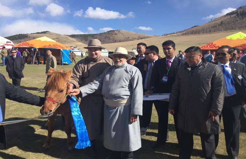 Prime Minister Narendra Modi, pm modis gift, home minister Rajnath singh, Mongolia, Rajnath singh gift, Hindi news, news in Hindi, Jansatta Prime Minister Narendra Modi, pm modis gift, home minister Rajnath singh, Mongolia, Rajnath singh gift, Hindi news, news in Hindi, Jansatta
